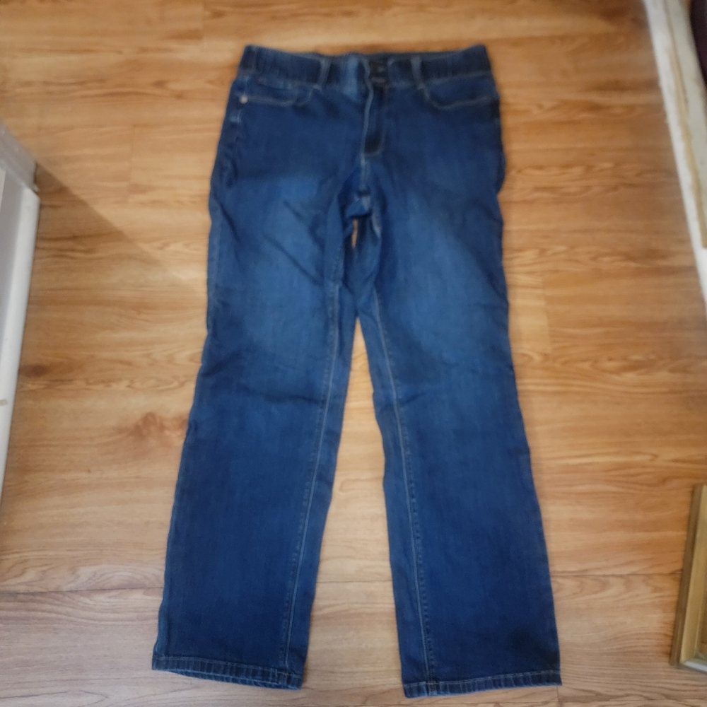 Susan Graver Straight Leg Denim Jeans 5 Pocket Size 14